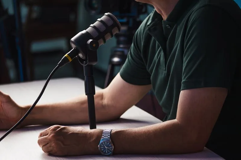 Microphone studio podcast